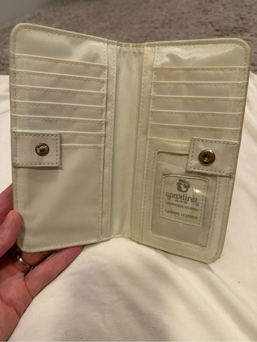 SPARTINA * Oldfield Resort Embroidered Canvas Wallet - Multicolor New w/out tag